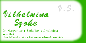 vilhelmina szoke business card